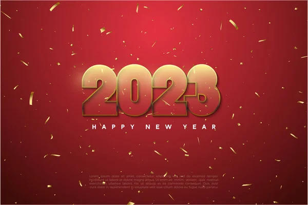 2023 2023 Fundo 2023 Ano Novo 2023 Feliz Ano Novo —  Vetores de Stock