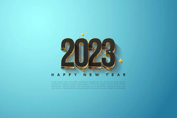 2023 2023 Fondo 2023 Año Nuevo 2023 Feliz Año Nuevo — Archivo Imágenes Vectoriales