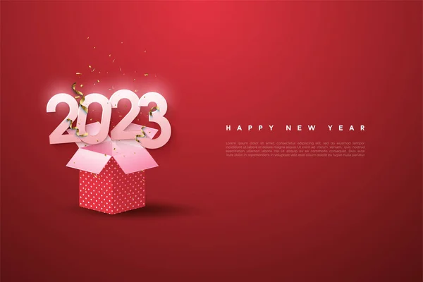 2023 2023 Fondo 2023 Año Nuevo 2023 Feliz Año Nuevo — Vector de stock