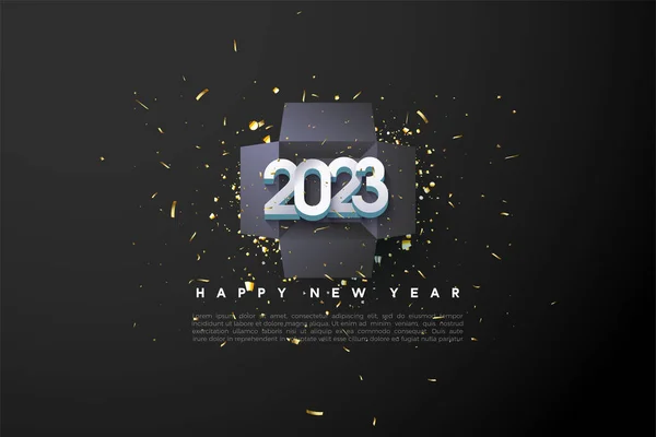 2023 2023 Fondo 2023 Año Nuevo 2023 Feliz Año Nuevo — Vector de stock