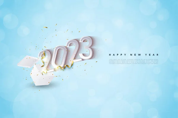 2023 2023 Fondo 2023 Año Nuevo 2023 Feliz Año Nuevo — Vector de stock