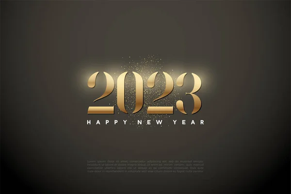 2023 2023 Fond 2023 Nouvelle Année 2023 Heureux Nouvel Événement — Image vectorielle