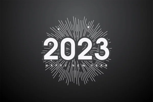 2023 2023 Pozadí 2023 Nový Rok 2023 Šťastný Nový Rok — Stockový vektor