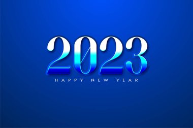 Mutlu yıllar mavi üzerine 2023