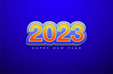 Renkli mutlu yeni yıl 2023 arkaplan çizimleri