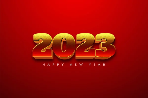 Feliz Año Nuevo 2023 Con Números Negrita Sobre Fondo Rojo — Archivo Imágenes Vectoriales