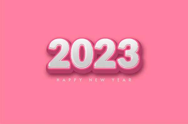 2023 Новым Годом Мягком Розовом Фоне — стоковый вектор