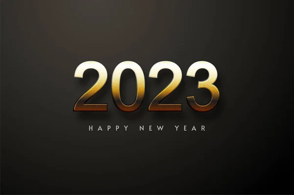 Gold 2023 Happy New Year Background — Stock Vector