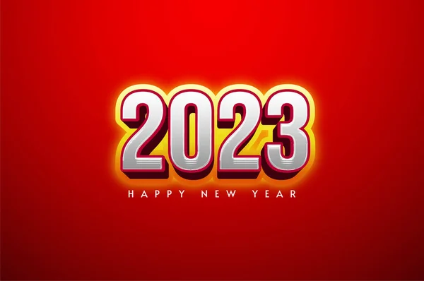 Colorful 2023 Happy New Year Celebrations Background — Stock Vector