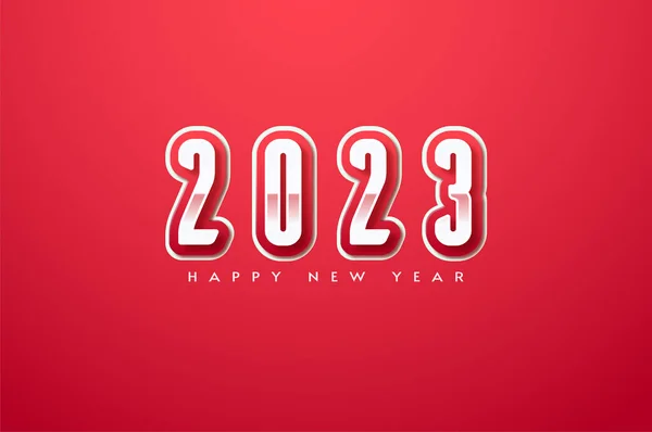 Frohes Neues Jahr 2023 Auf Dem Hintergrund — Stockvektor