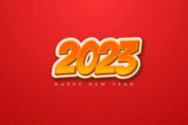 Gelukkig Nieuwjaar 2023 Kleurrijke Achtergrond Illustraties — Stockvector