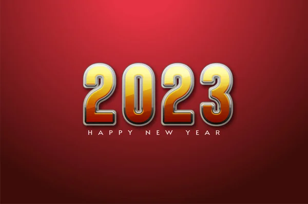 喜庆的新年2023与现代典雅的数字 — 图库矢量图片