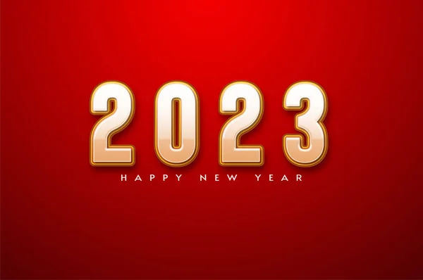 Diseño Simple Feliz Año Nuevo 2023 Ilustraciones Fondo — Archivo Imágenes Vectoriales
