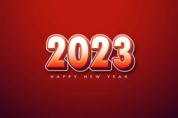 喜庆的新年2023 红色背景 — 图库矢量图片