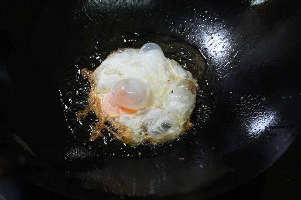 Top View Egg Frying Pan — Fotografia de Stock