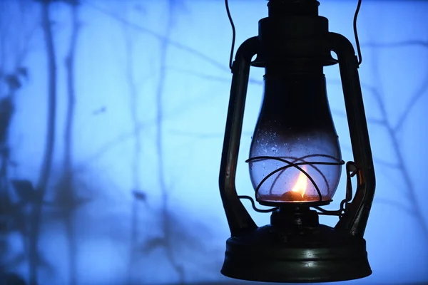 Farol Aligerar Noche Fría — Foto de Stock