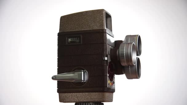 Vintage Home Movie Camera 8Mm — Vídeo de stock