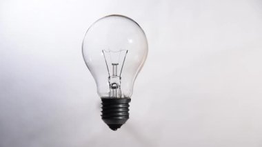 tungsten lamp bulb lit in garden
