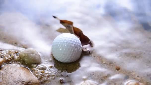 Pelota Golf Peligro Agua — Vídeos de Stock