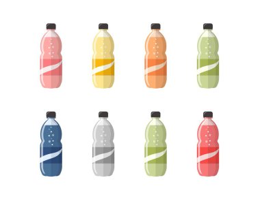 8 renkli soda, plastik şişe köpüklü meyve suyu, buz gibi lezzetli.