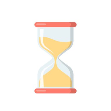 Kum Saati karikatürü çizim simgesi, geri sayım, zaman geçişi