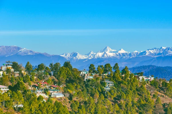 Prachtige Zonsopgang Boven Himalaya Bergketen Uttarakhand — Stockfoto