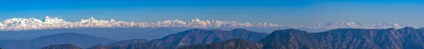 Panoramablick Über Die Schneebedeckten Panchuli Gipfel Großen Himalaya Gebirge Vom — Stockfoto