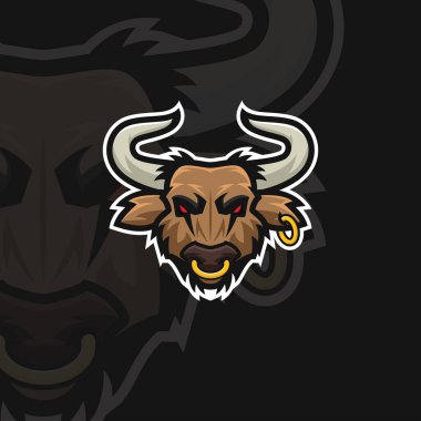 Yüksek kaliteli bir Minotaur logosu.