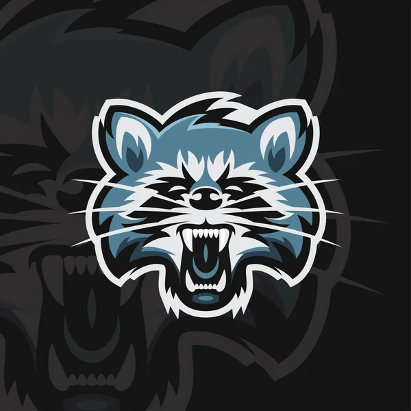 Projekt Logo Maskotki Tygrysa Głowy Esport — Wektor stockowy