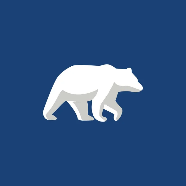 Ilustracja Wektora Niedźwiedzia Polarnego Stylu Płaskim — Wektor stockowy