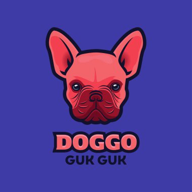 Baş kızgın bulldog maskotu.