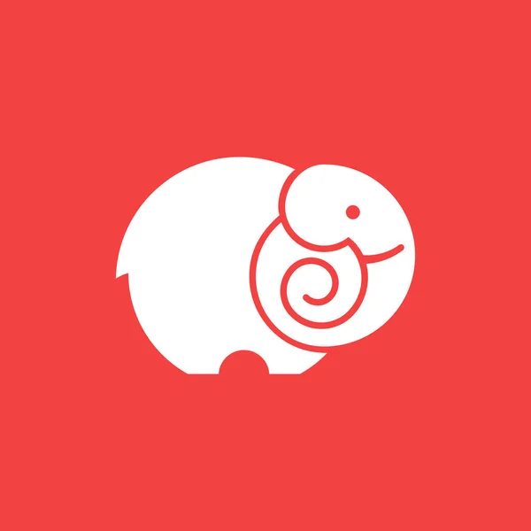 Logotipo Elefante Inteligente Animales Grandes Fuertes Selva Bueno Para Logotipo — Vector de stock