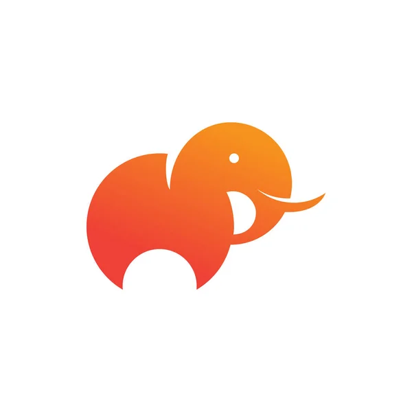 Logo Elefante Soporte Simple Icono Inspiración Diseño Símbolo — Vector de stock