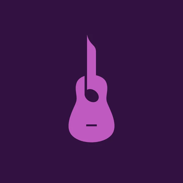 Illustration Graphique Vectorielle Une Musique Guitare Simple Minimaliste Luxueuse — Image vectorielle