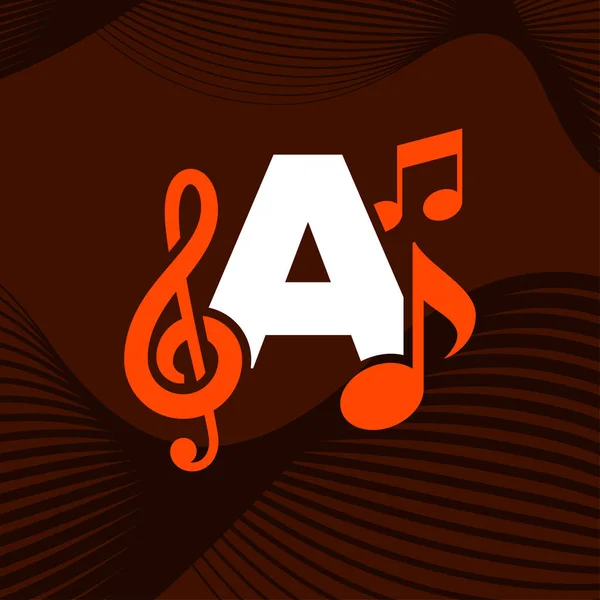 Музыка Икона Первоначальное Письмо Элемент Дизайна Музыкального Логотипа — стоковый вектор