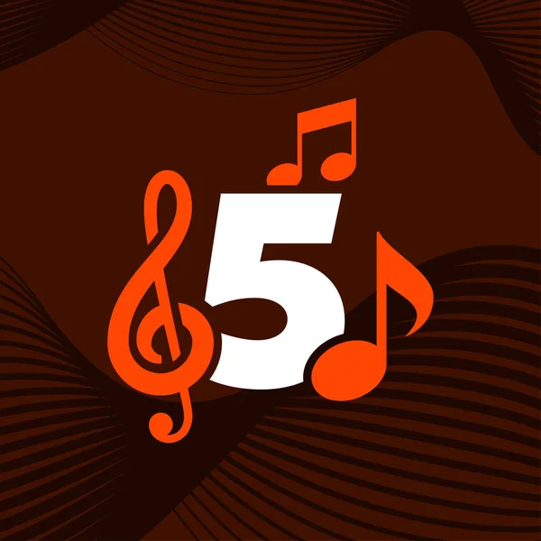 Logo Musical Icône Élément Modèle Conception Logo Musical Numéro — Image vectorielle