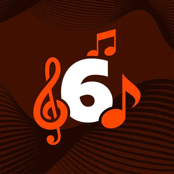 Logo Musical Icône Élément Modèle Conception Logo Musical Numéro — Image vectorielle