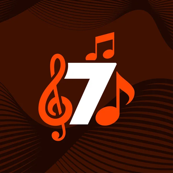 Logo Musical Icône Élément Modèle Conception Logo Musique Numéro — Image vectorielle