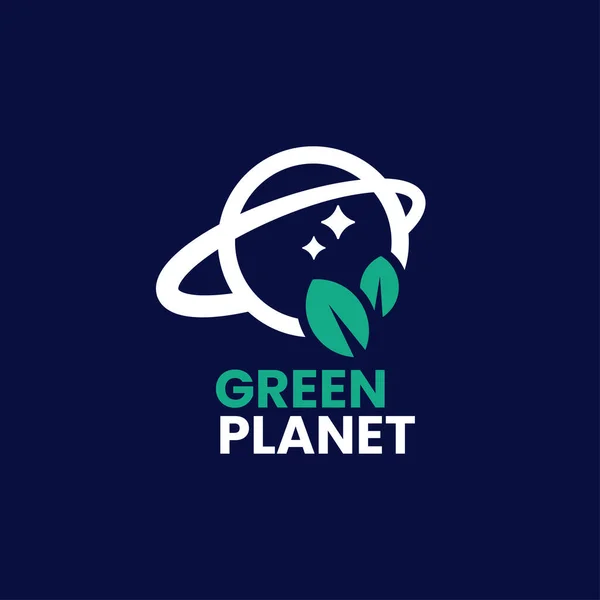 绿叶组合行星的说明性矢量图形 — 图库矢量图片