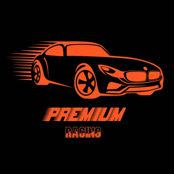 Premium araba vektörü, süper hızlı, zarif renklerle, vektör illüstrasyonu