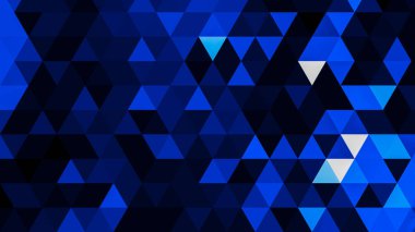 Koyu mavi çokgen desenli soyut geometrik arkaplan üçgen mozaik, web sitesi, mobil uygulama, reklam, sosyal medya için mükemmel