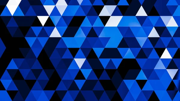 Dark Blue Polygonal Pattern Absztrakt Geometrikus Háttér Háromszög Alakú Mozaik — Stock Fotó