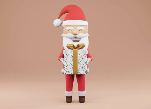 Render Celebrazione Natale Babbo Natale Confezione Regalo Apertura — Foto Stock