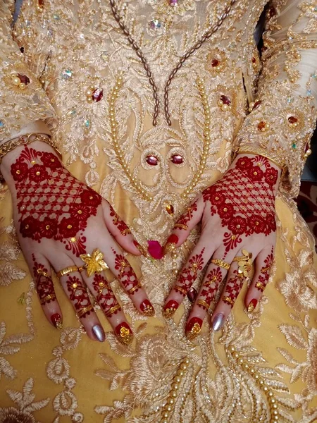Крупним Планом Красива Весільна Сукня — стокове фото