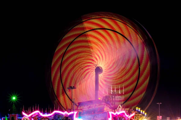 2022 Nuremberg Halk Festivali Geceleyin Yapılan Çok Etkileyici Işık Gösterileri — Stok fotoğraf