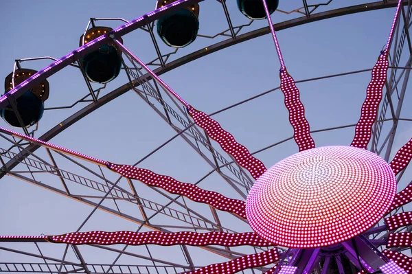 Neurenberg Folk Festival 2022 Nachts Zeer Indrukwekkende Lichtshows Van Ritten — Stockfoto