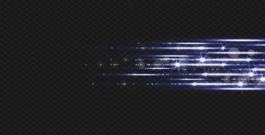 Mavi renkli vektör illüstrasyonu. Bir dizi ışık efekti. Parılda ve parla. Parlak ışık huzmeleri. Parlak çizgiler. Vektör çizimi. Toz. Noel Flaşı.