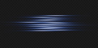 Mavi renkli vektör illüstrasyonu. Bir dizi ışık efekti. Parılda ve parla. Parlak ışık huzmeleri. Parlak çizgiler. Vektör çizimi. Toz. Noel Flaşı.