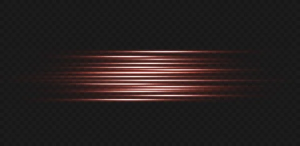 Легкі Спалахи Або Червоні Неонові Смуги Лазерні Промені Прекрасні Світлові — стоковий вектор