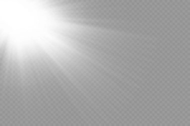 Göz kamaştırıcı bir ışık. Parlak Yıldız. Sihirli toz. Harika bir vektör. Parlak güneş. Göz kamaştırıcı. Parlayan ışın. Döküntü.